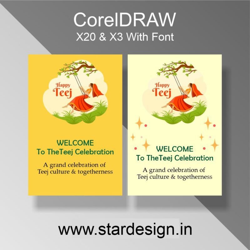 Creative Ramadan Poster Design Ideas for 2025: CDR Files and More 72 New Design Teej Flex CDR File