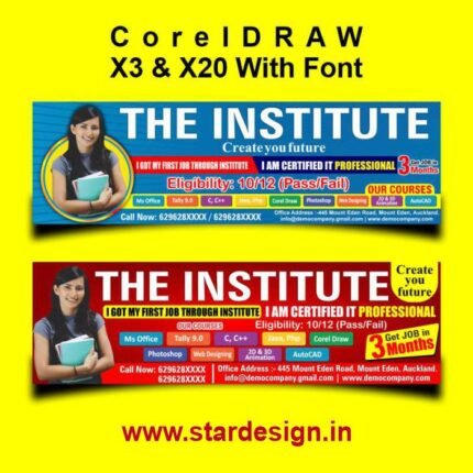 New Institute Banner & Flex Design CDR File