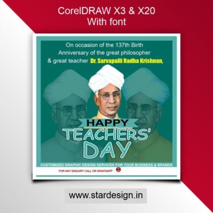 New Teacher's Day Social Media Post Design CDR File