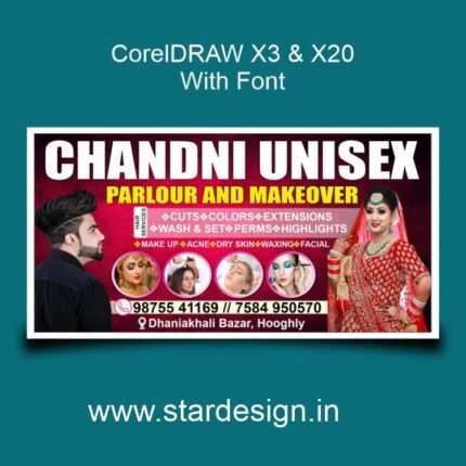 Parlour And Makeover Banner Design CDR File