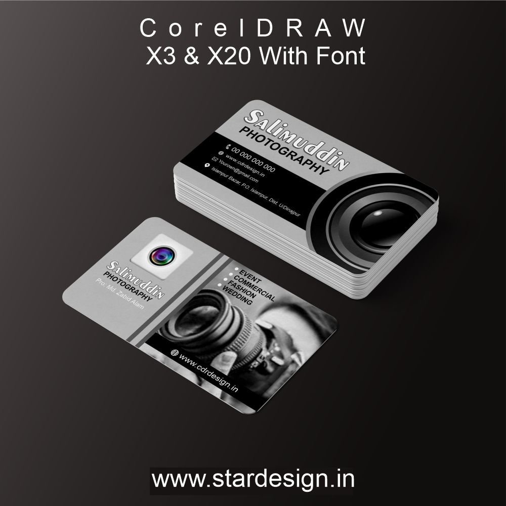 Photography Business Cards CDR File