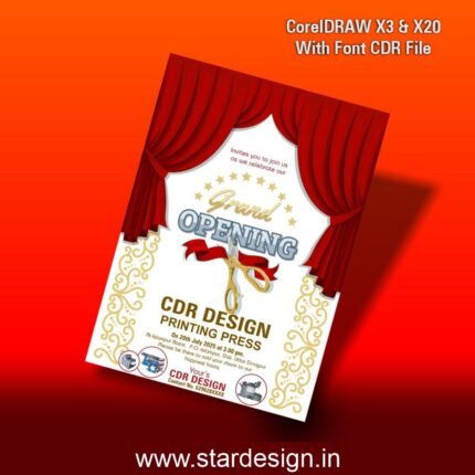 Printing Press Opening Card CDR File