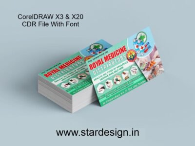 Mf Distributor Card Design Medicine Distributors Visiting Card CDR File - Star Design
