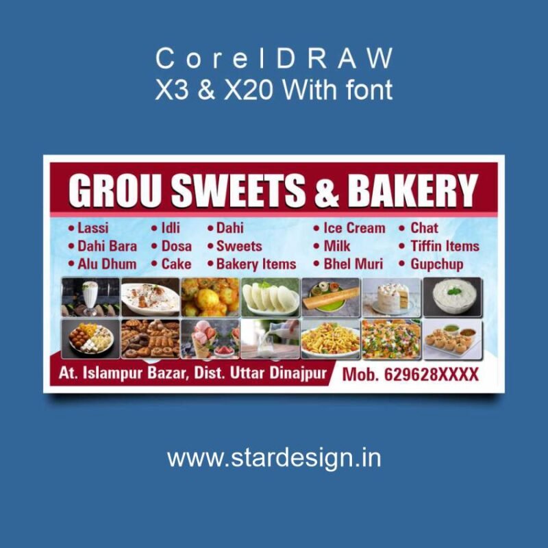 Creative Ramadan Poster Design Ideas for 2025: CDR Files and More 69 Sweets & Bakery Banner Design CDR File