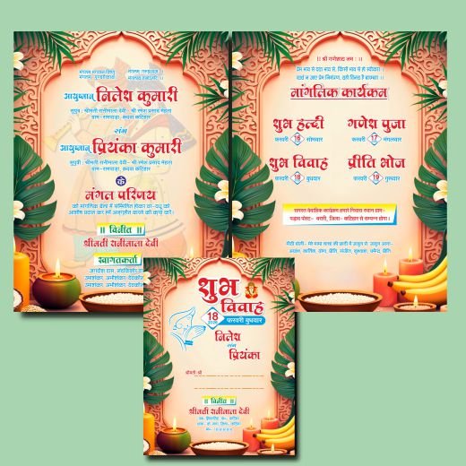 Digital Shadi card for hindu hindi cdr file