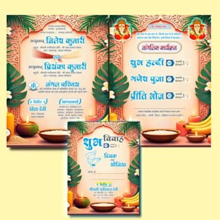 Multicolor Hindu Shadi Card Cdr