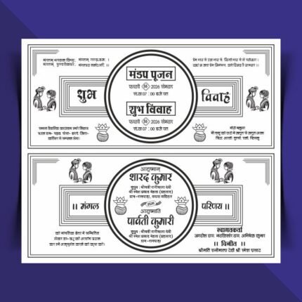 Trending Hindu Shadi Card 2 Fold Cdr File