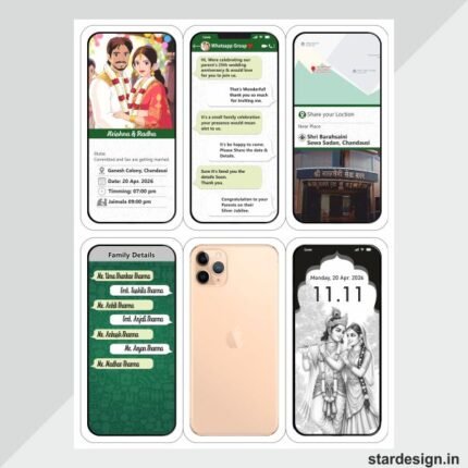 Anniversary card for mobile whatsapp style design cdr file