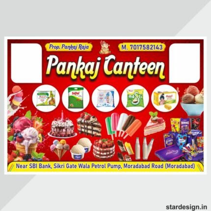 Canteen restaurant banner design cdr file