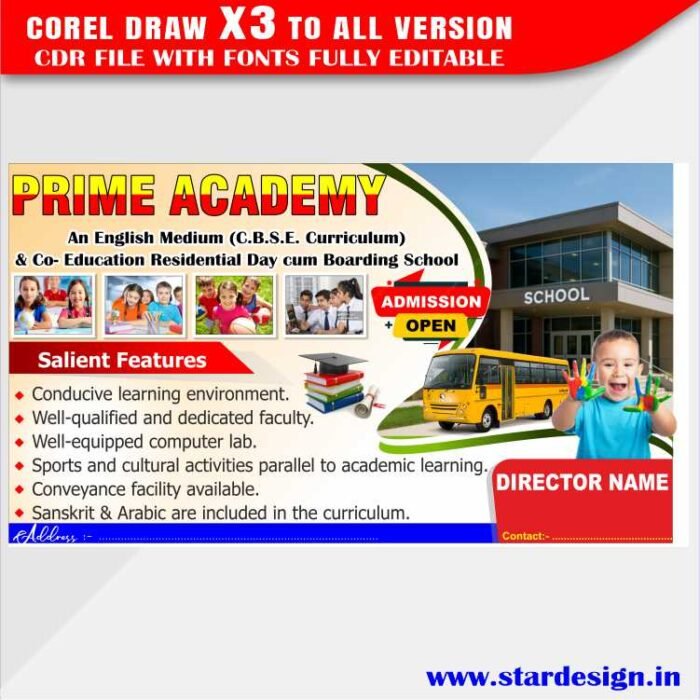 Latest And Best School Banner Design CDR File