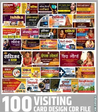 100 Best Premium Visiting Card Design CDR File Pack