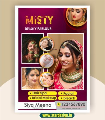 beauty parlour poster design
