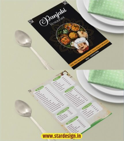 Download a beautifully designed Fast Food Menu Card Template