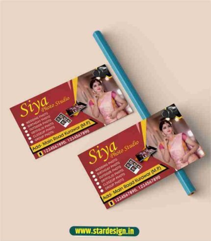 photo studio visiting card design