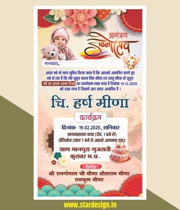 Birthday Invitation card template