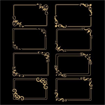 8 premium vector border design Cliparts Cdr