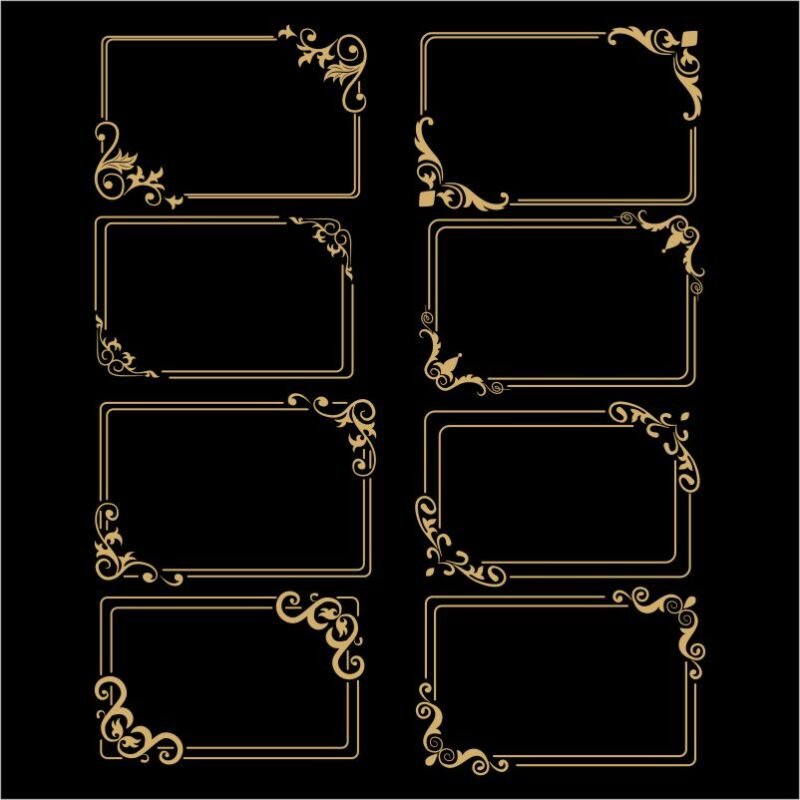 8 premium vector border design Cliparts Cdr