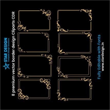 8 premium vector border design Cliparts Cdr