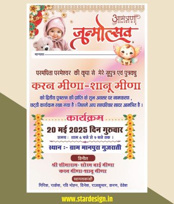 Birthday Invitation Card Design CDR File