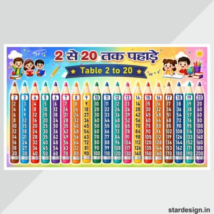 School Table Chart Banner Design cdr file