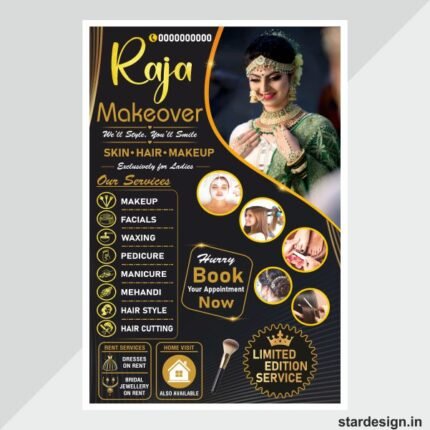 Beauty Parlour Makeover Banner Design cdr file