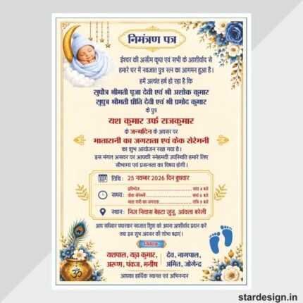 Happy Birthday Invitation Card Design cdr file