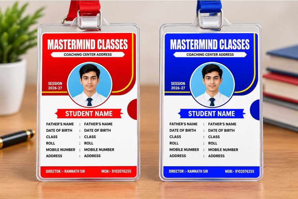 Coaching Center Id Card CDR Design