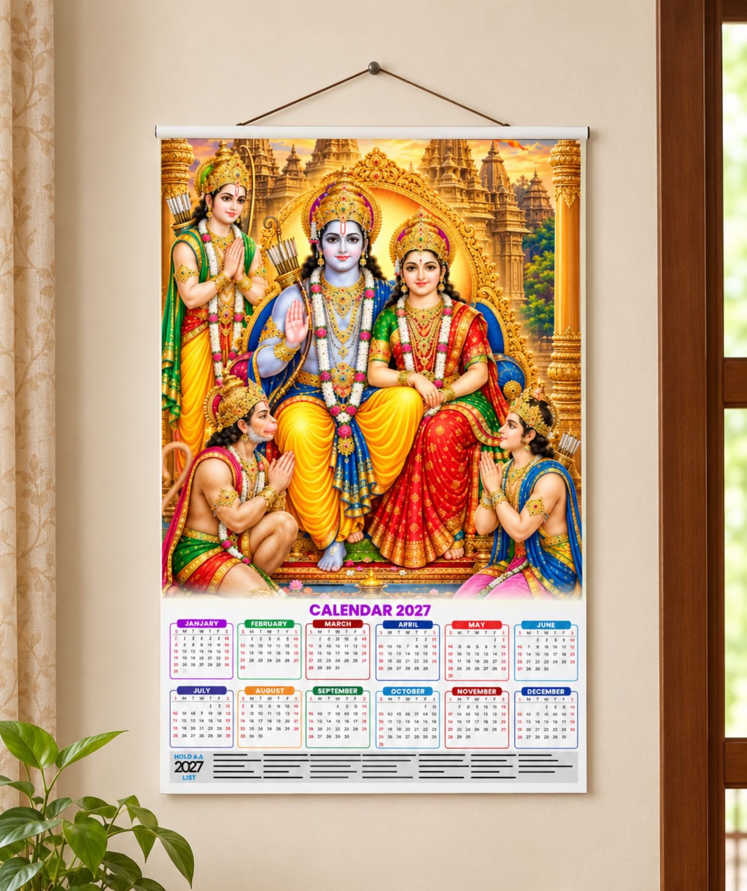 Untitled-1-1 Ram Darbar Calendar 2027 CDR Design | Hindu Calendar Flex Banner
