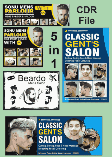 Gents Salon Shop Flex Banner Design